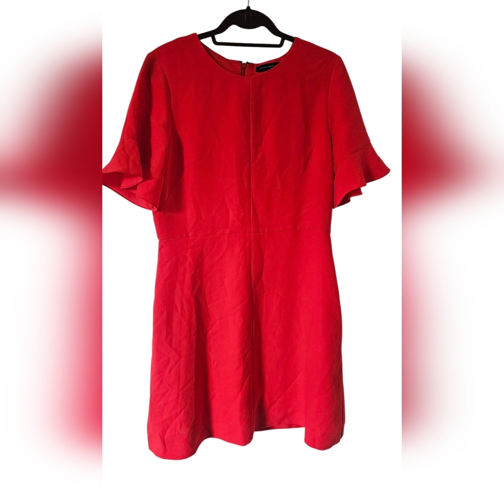 Banana Republic Vibrant Red Orange Dress Size 12